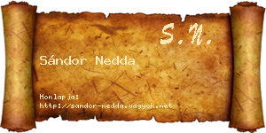 Sándor Nedda névjegykártya